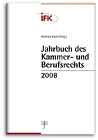 Jahrbuch des Kammer- und Berufsrechts 2008 (Cover)